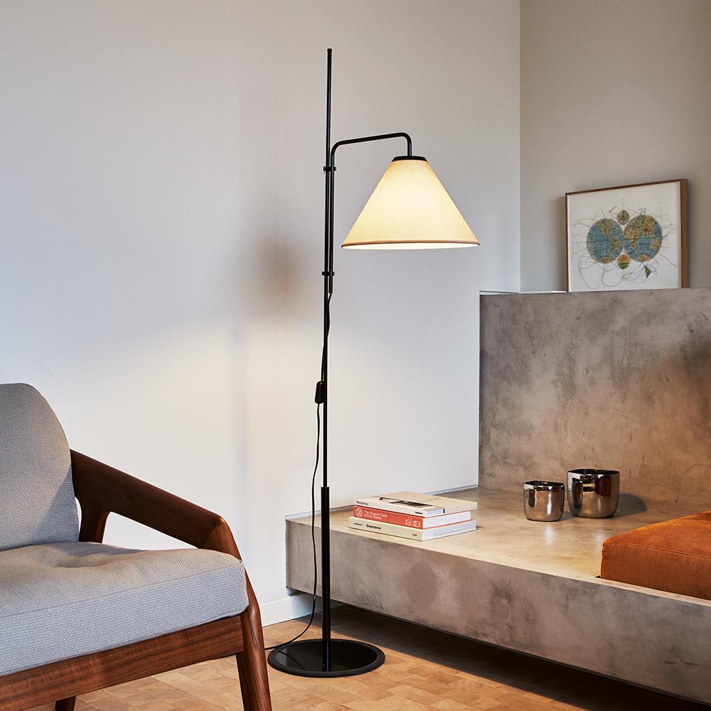 Marset Funiculi Floor Light with Fabric Shade