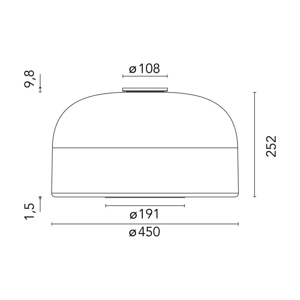 Flos Bellhop Glass C2 Ceiling Light