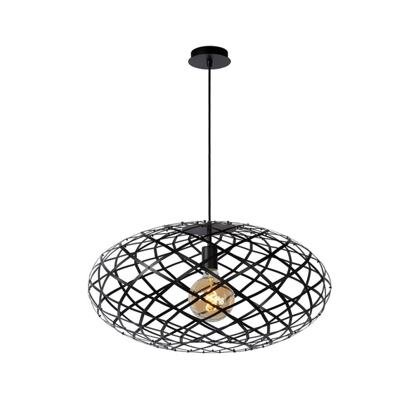 Outlet Lucide Wolfram Pendant Light - Black, Diameter : 65cm