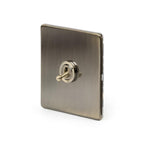 Soho Lighting Charterhouse Collection 1 Gang Toggle Light Switch 2 Way Antique Brass