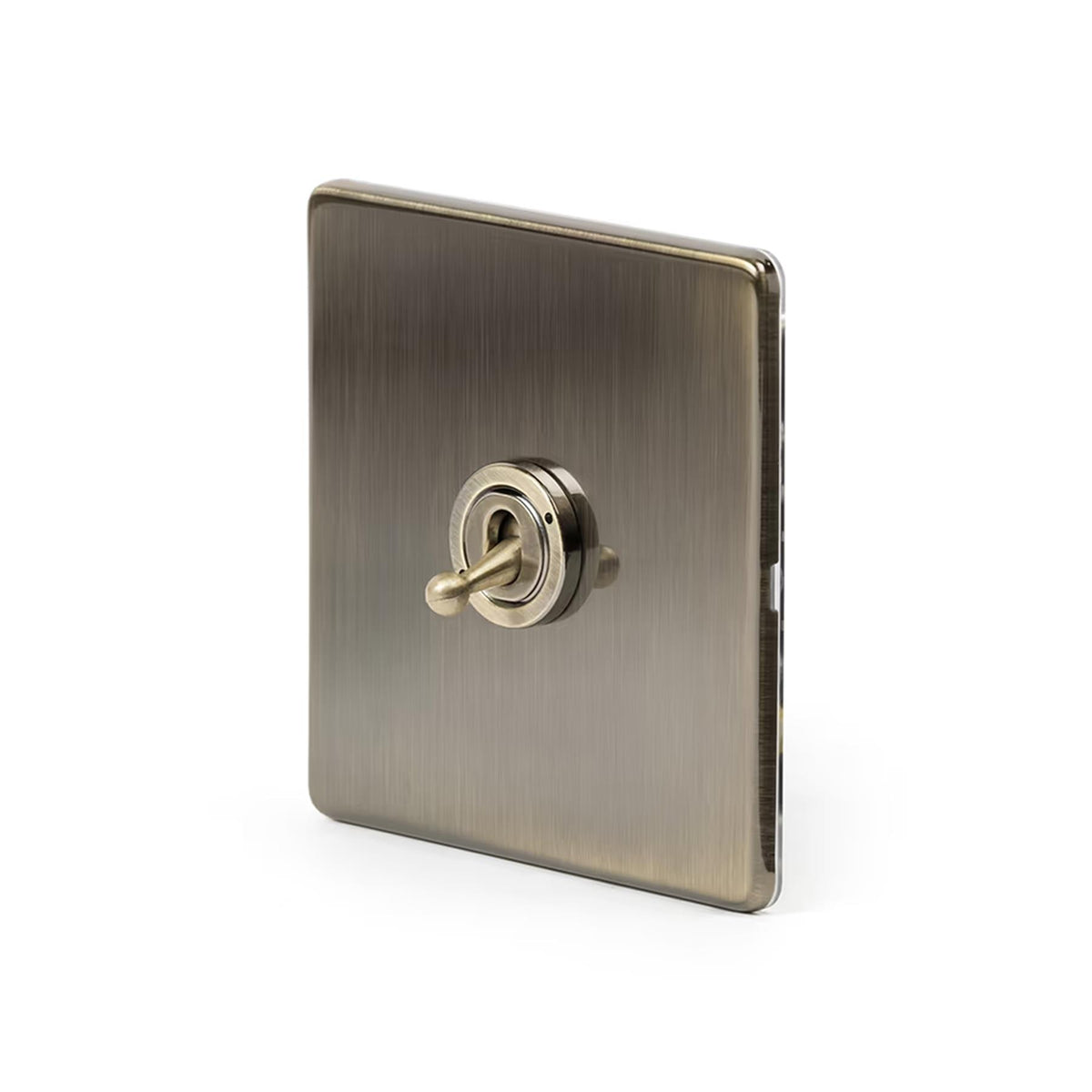 Soho Lighting Charterhouse Collection 1 Gang Toggle Light Switch 2 Way Antique Brass