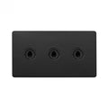 Soho Lighting Camden Collection Matt Black 20A 3 Gang 2 Way Toggle Switch
