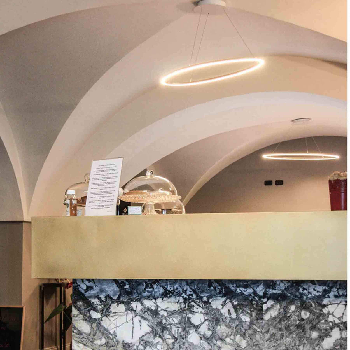 Outlet Ellisse minor pendant - White, Downlight