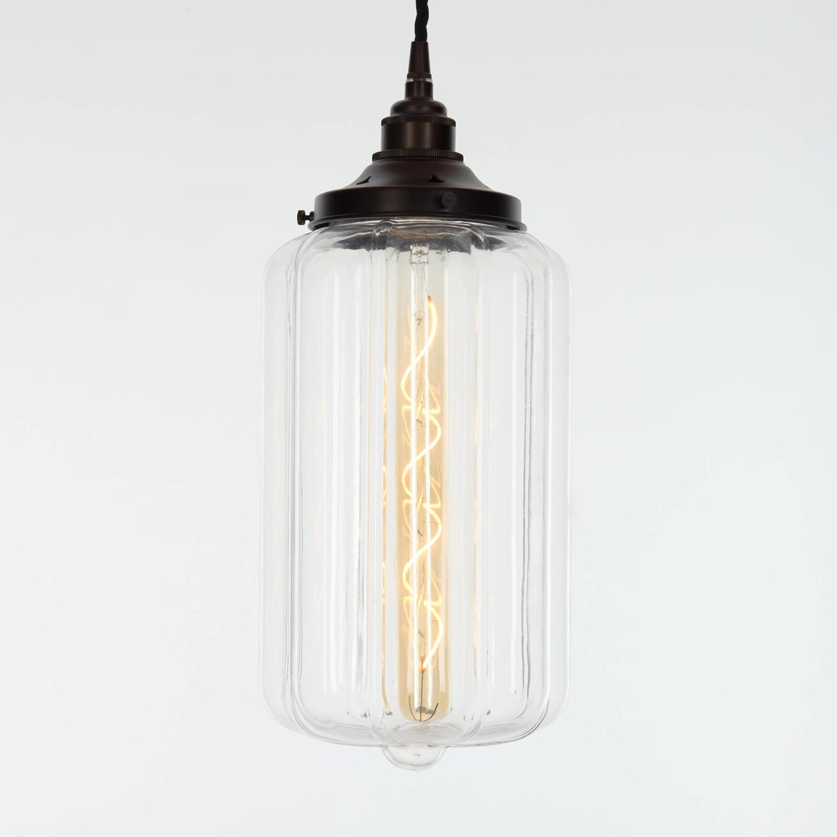 Old School Electric Ellington Pendant Light : Clear Glass