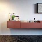 Treku Lauki Wall Mounted Unit - Natural Oak & Brick