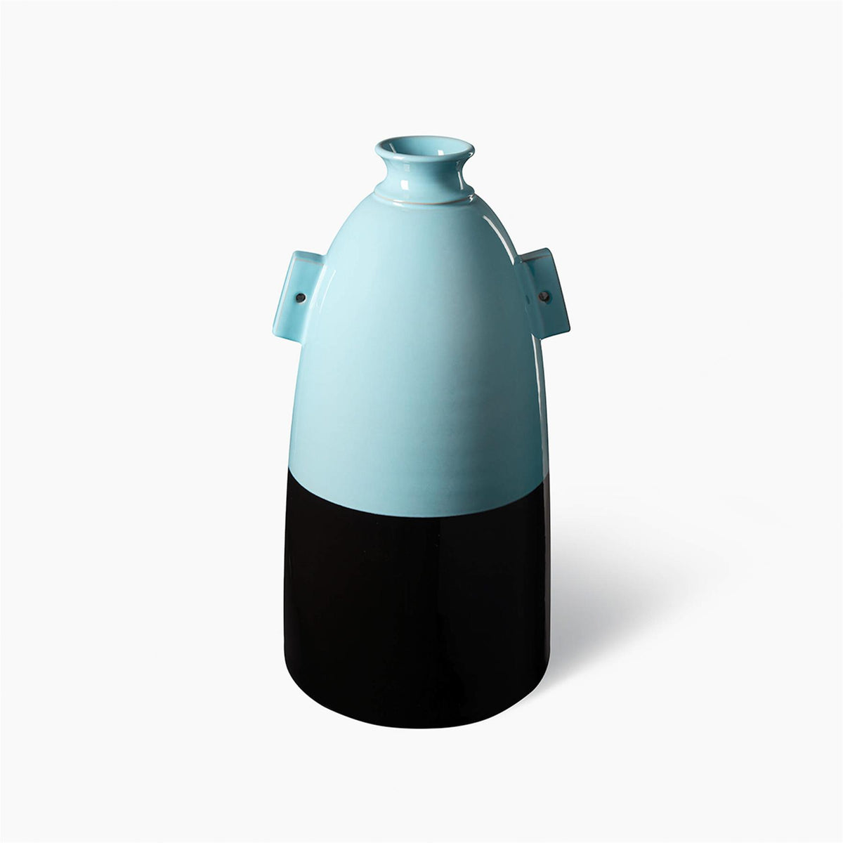 Bitossi Vaso Nero Turchese Riedizioni C