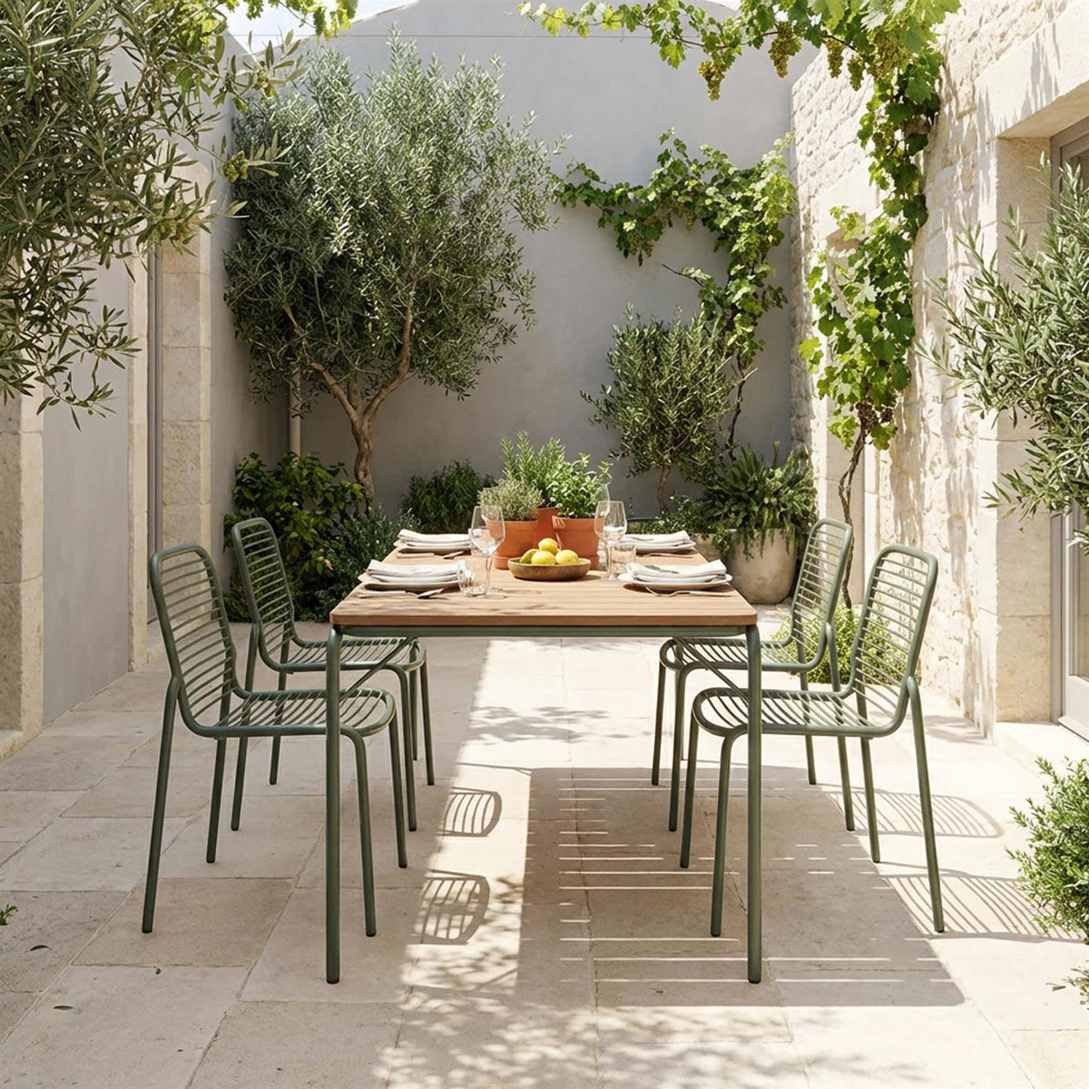 Normann Copenhagen Vig Garden Dining Set - Medium - Curated by Holloways of Ludlow