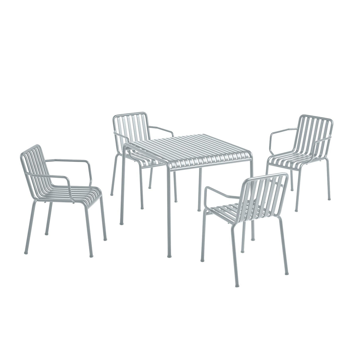 HAY Palissade Garden Dining Set - Chairs with Arms - Curated by Holloways of Ludlow