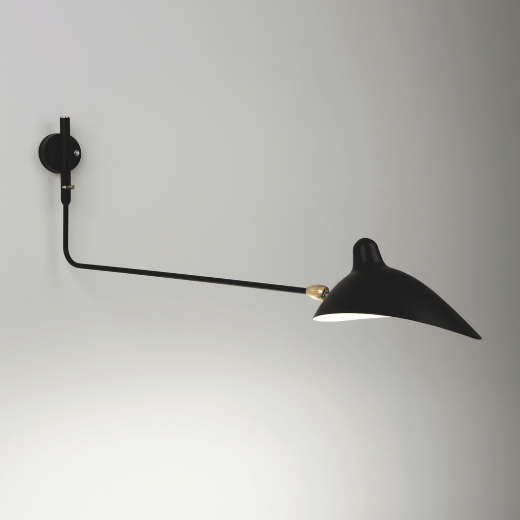 Serge Mouille Applique Pivotants 1 Rotating Arm Wall Lamp
