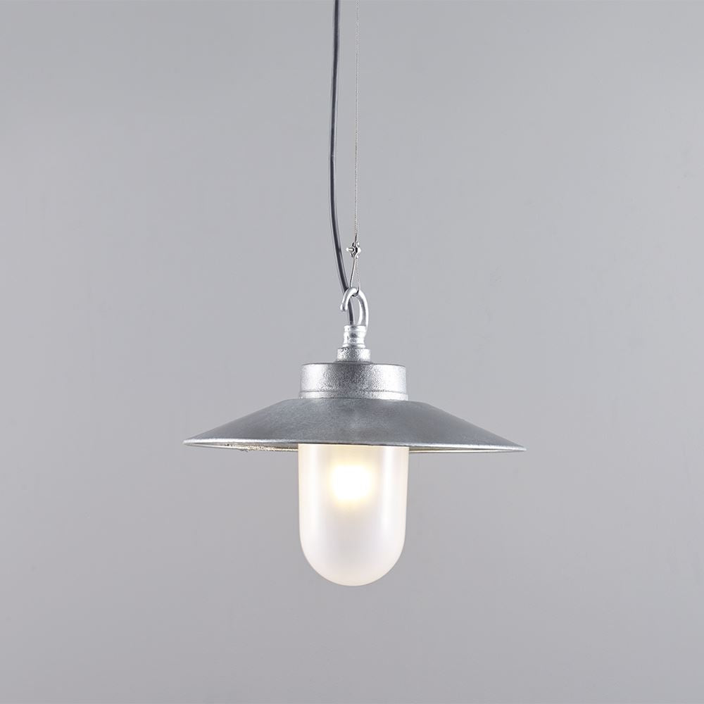 Davey Well Glass Pendant Light With visor