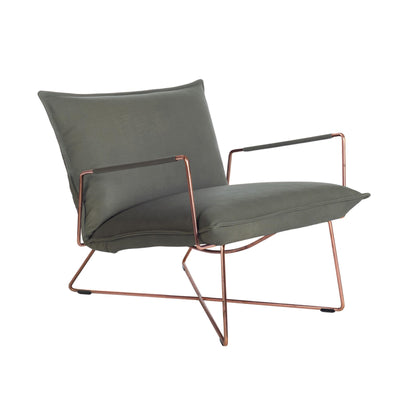 Jess Designs Earl Lounge Chair with Copper Frame