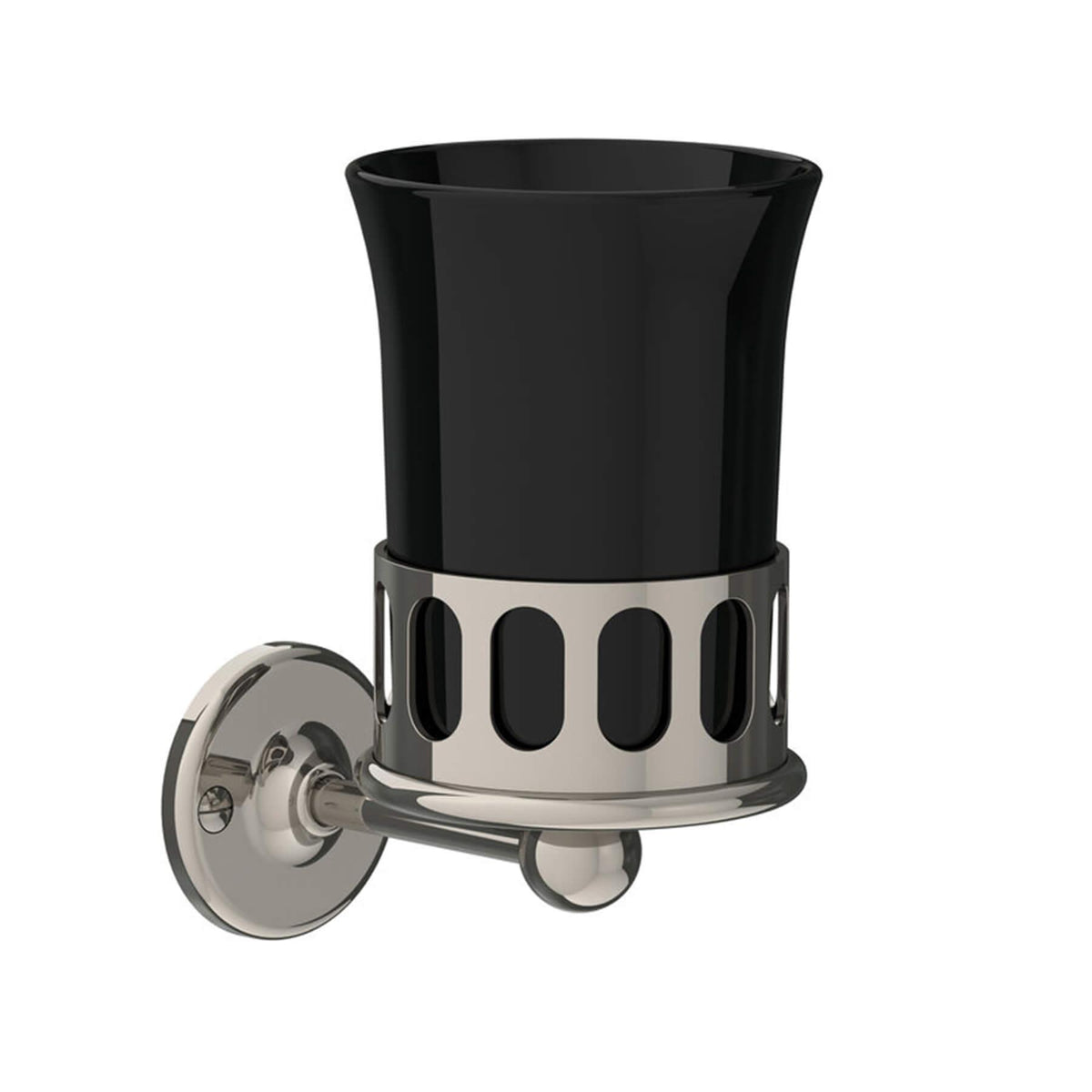 Lefroy Brooks Classic Black Fine Bone China Mug & Holder BK4502