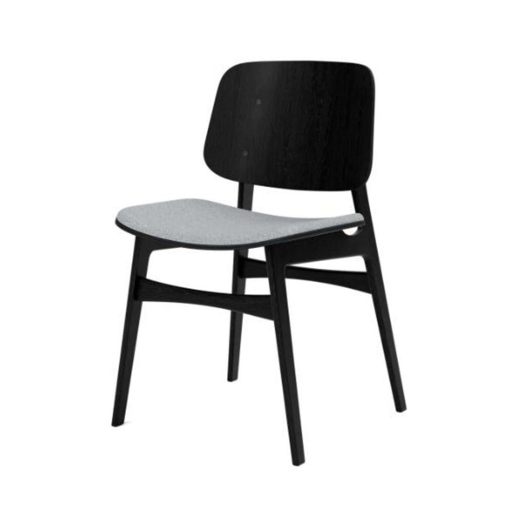 Fredericia Soborg Wood Base Chair with Upholstered Seat