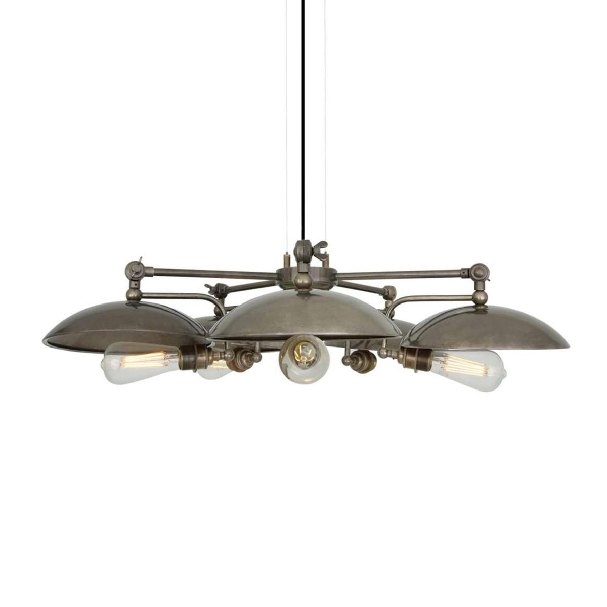 Mullan Lighting Chulainn B Five-Arm Industrial Dish Chandelier