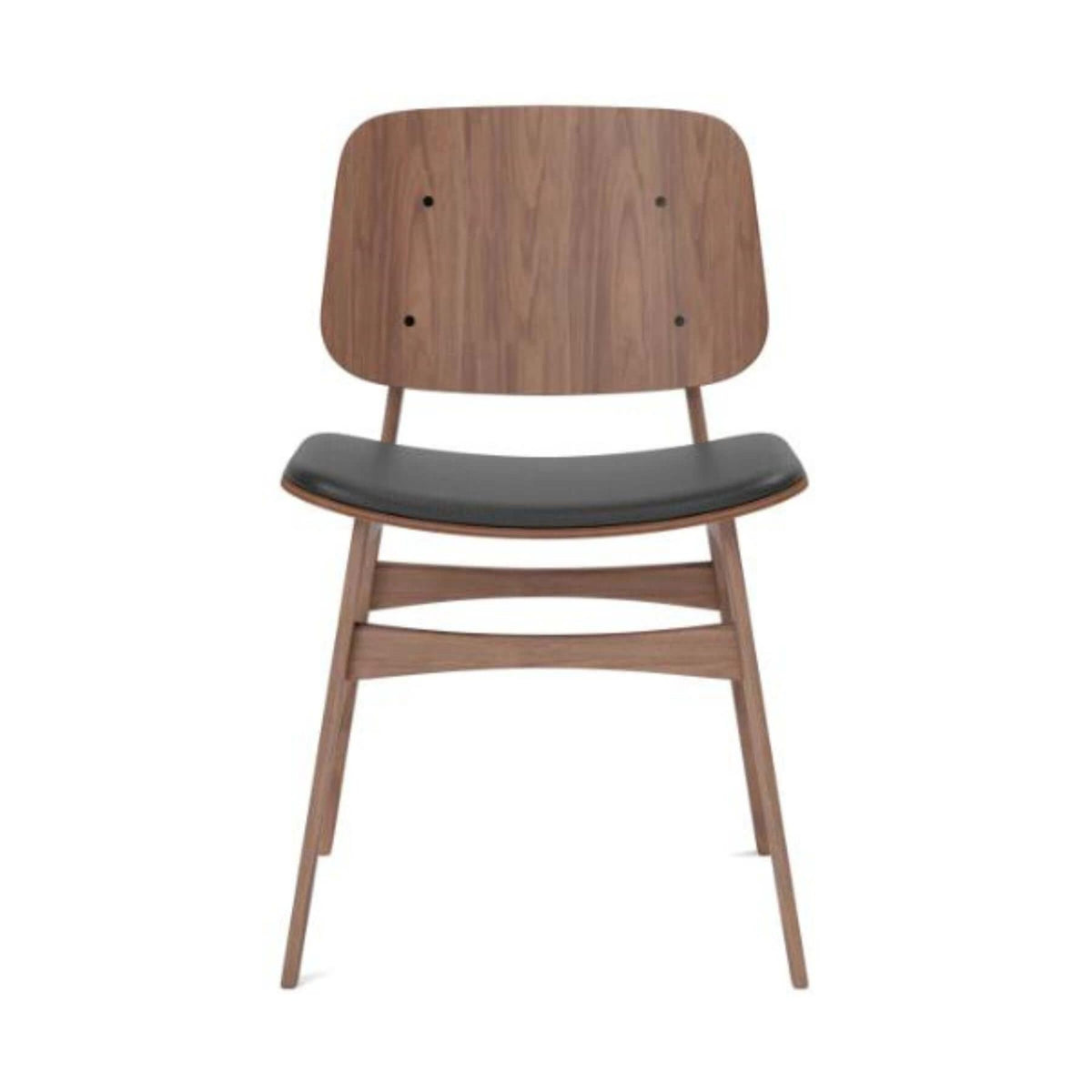 Fredericia Soborg Wood Base Chair with Upholstered Seat