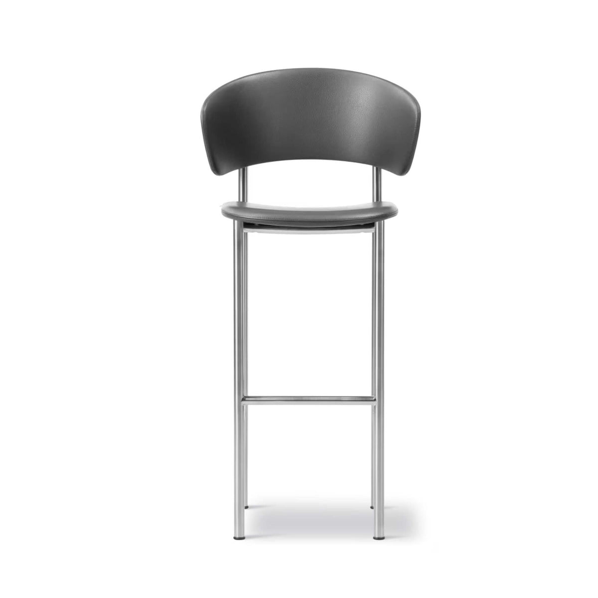 Fredericia Plan Arm Bar Stool with Metal Legs, Fully Upholstered
