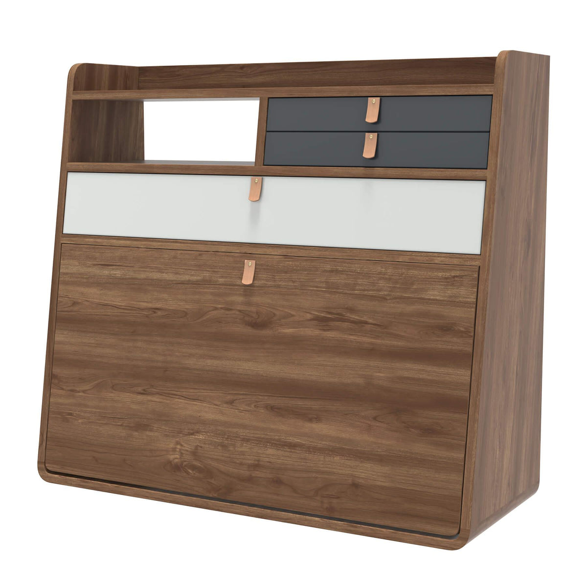 Harto Gaston Walnut Floating Wall Desk