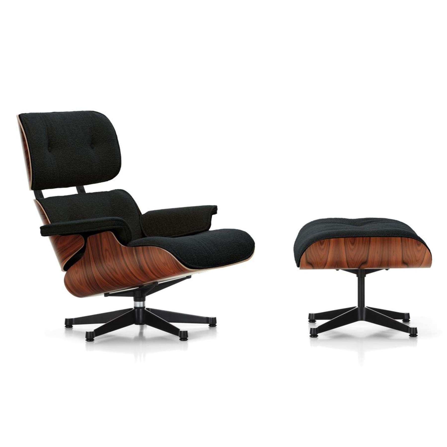 Vitra Eames Contemporary Lounge Chair and Footstool in Santos Palisander