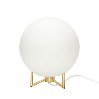 Hubsch White Glass Ball Lamp