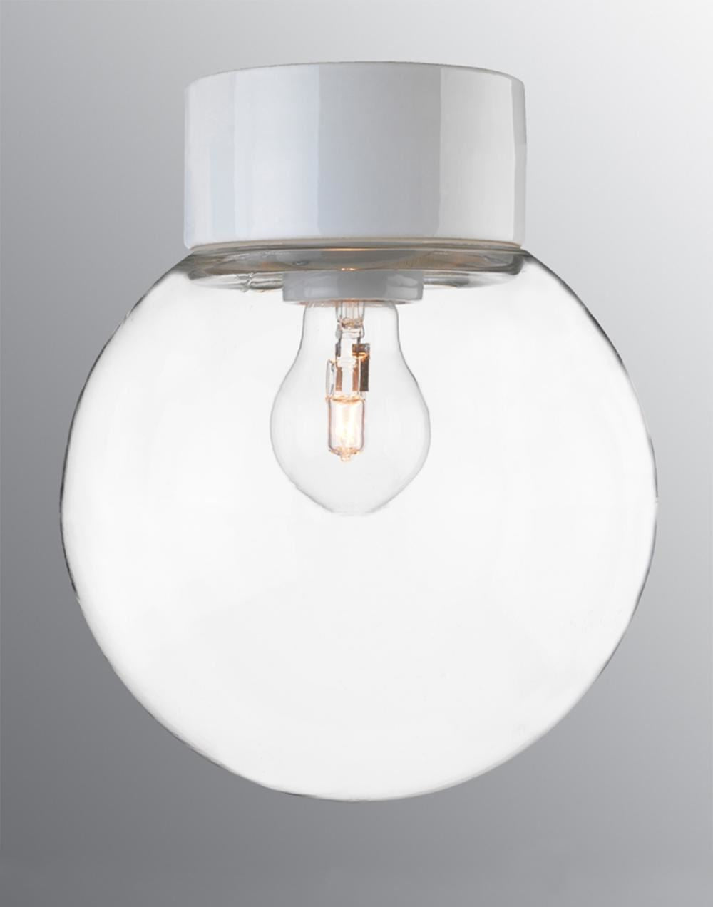 Classic globe ceramic bathroom wall or ceiling light