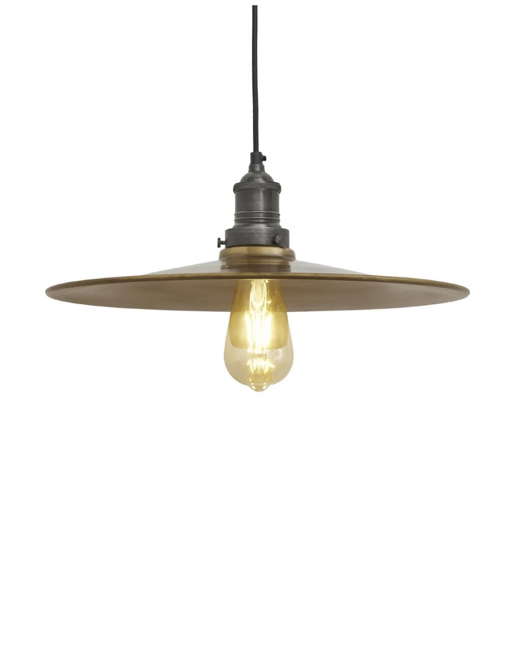 Industville Brooklyn Antique Flat Industrial Pendant Light