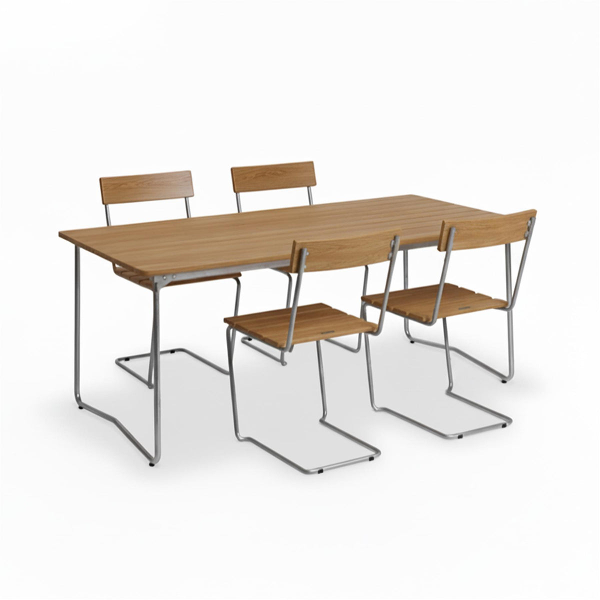 Grythyttan Stålmöbler Outdoor Dining Set - Medium - Curated by Holloways of Ludlow