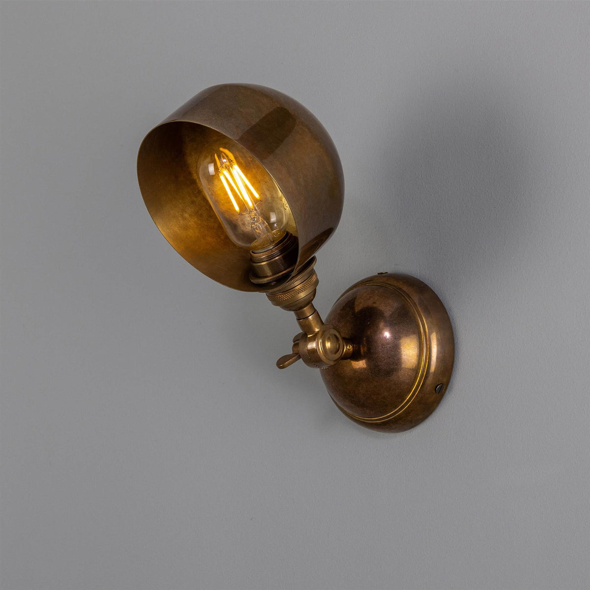 Mullan Lighting San Jose Adjustable Modern Brass Wall Light