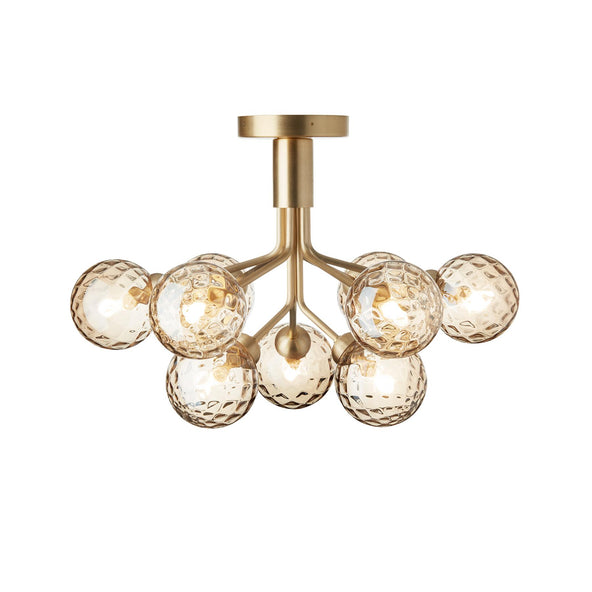 Outlet Nuura Apiales 9 Ceiling Light - Brushed Brass, Gold Glass
