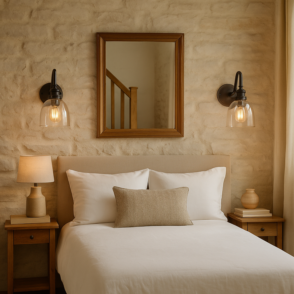 Old School Electric Tapered Blown Wall Light : Swan Arm