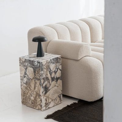 Outlet Noho Marble Pillar Side Table **STORE COLLECTION ONLY**