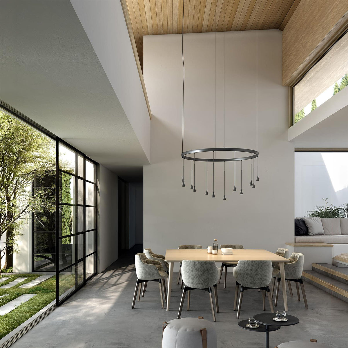 Bover Skybell Circle Pendant Light