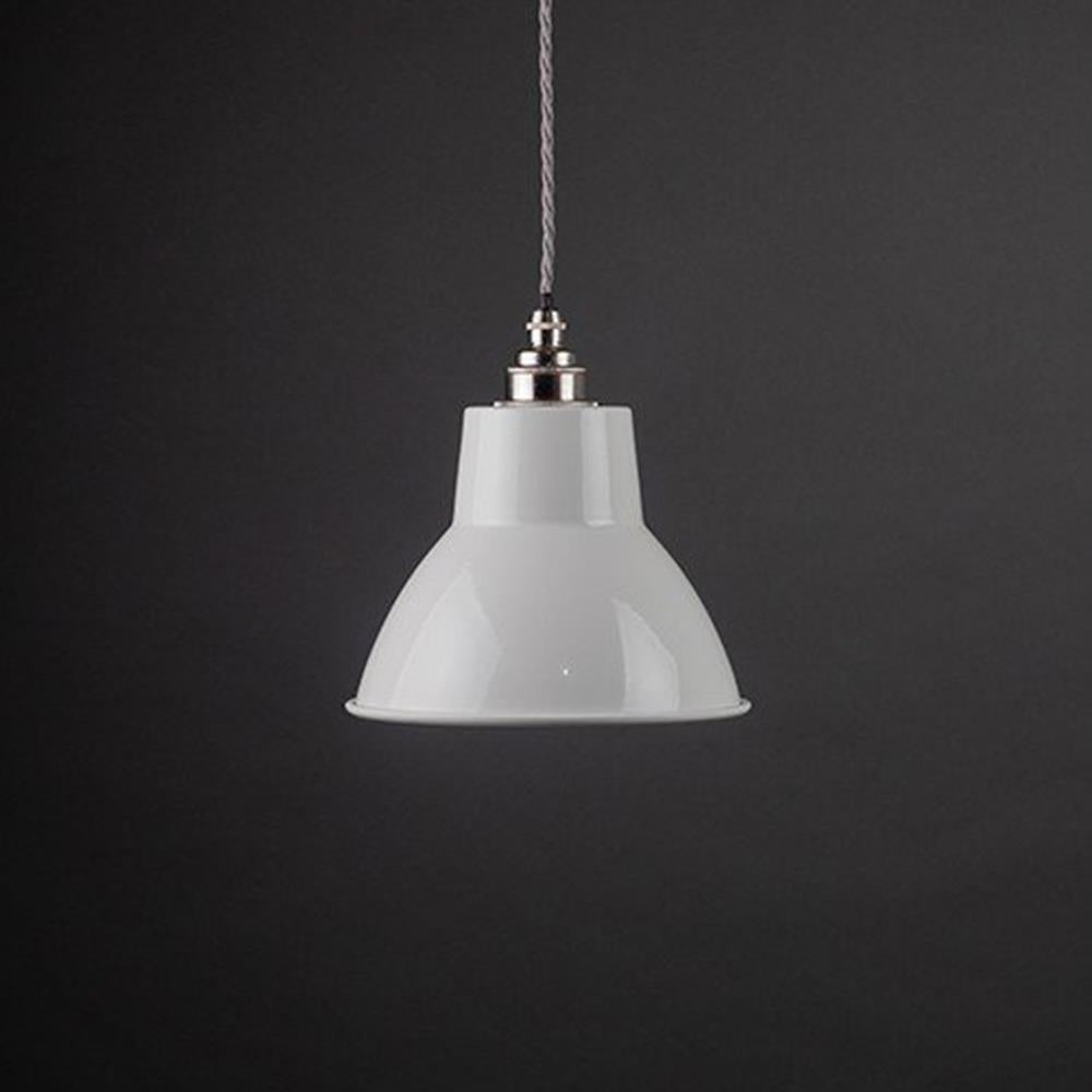 Fritz Fryer Moccas Industrial Pendant Light - White