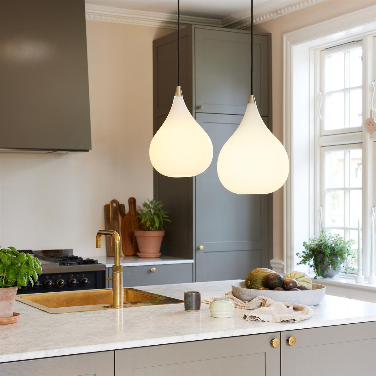 Halo Design Drops Textile Pendant Light