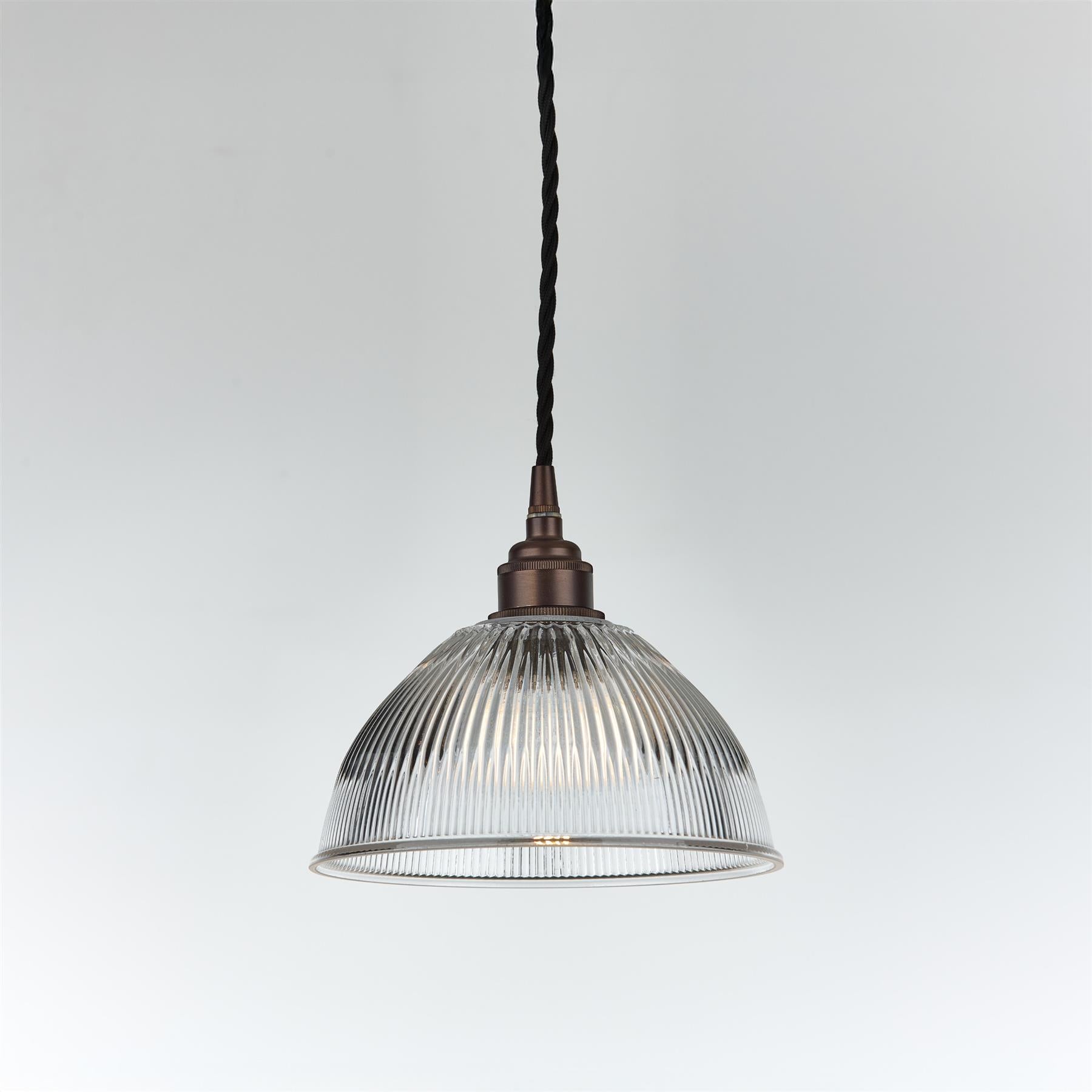 Old School Electric Prismatic Dome Pendant Light