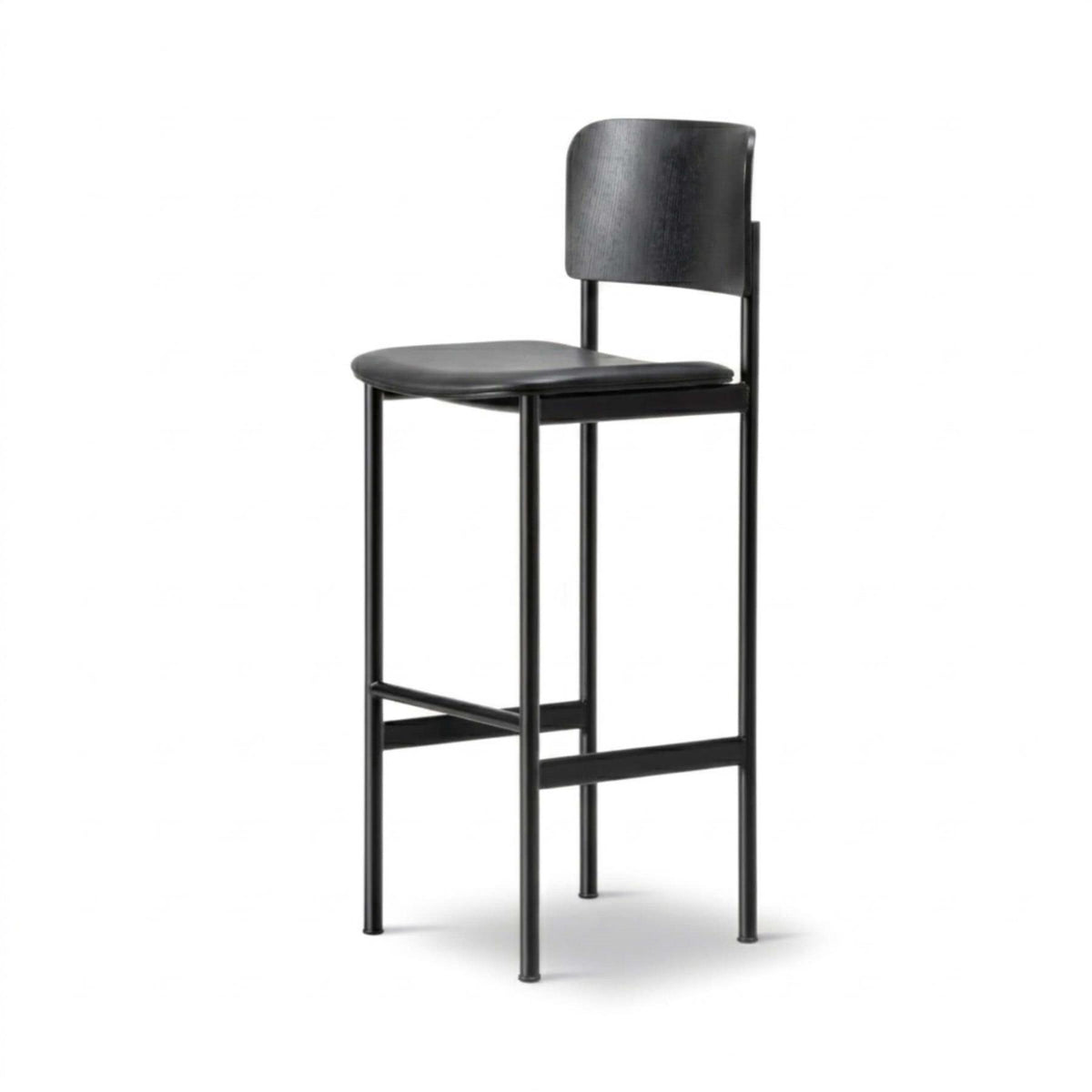 Fredericia Plan Bar Stool with Upholstered Seat