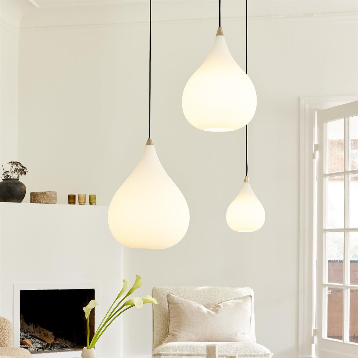 Halo Design Drops Textile Pendant Light