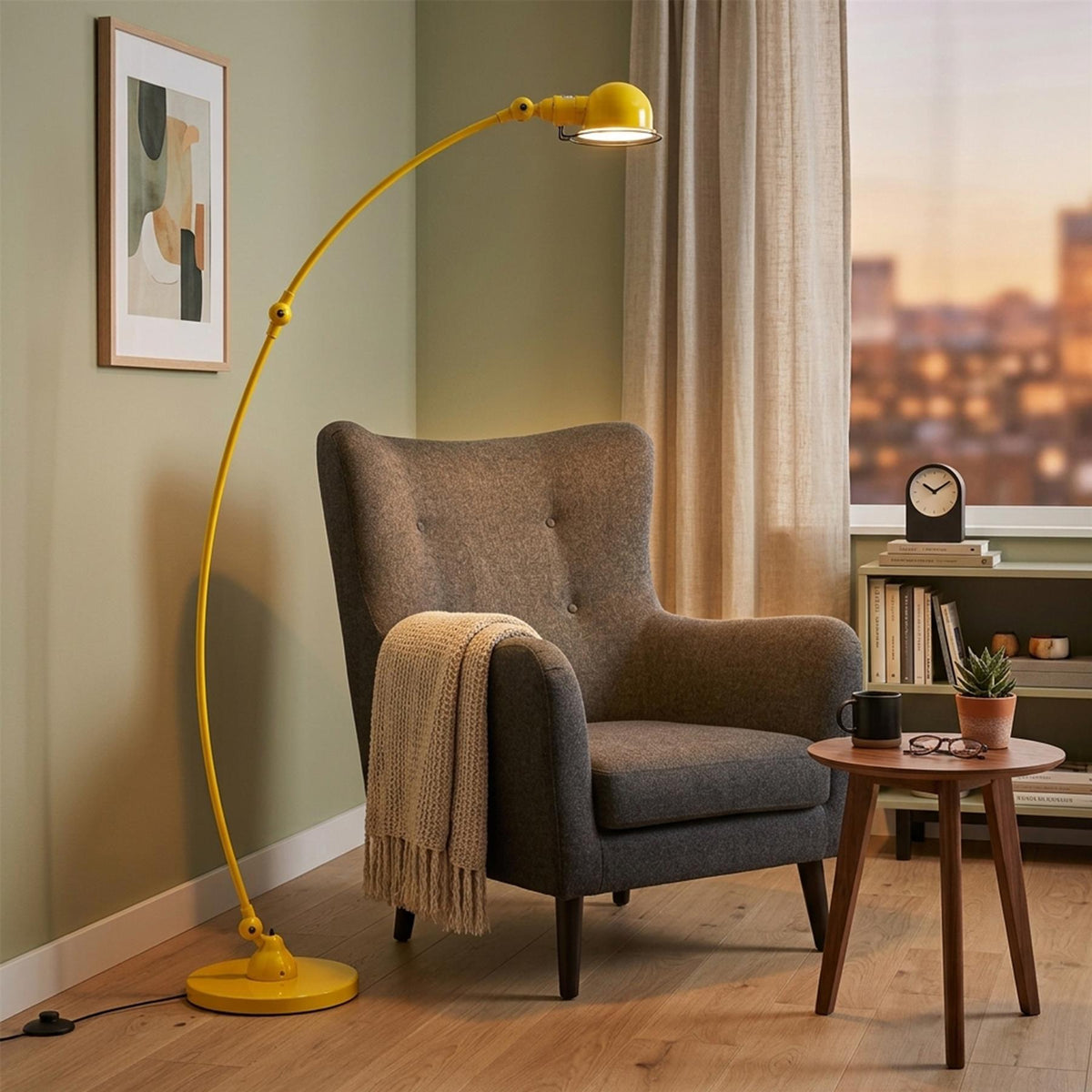 Jielde Signal Curved Floor Lamp - Gloss