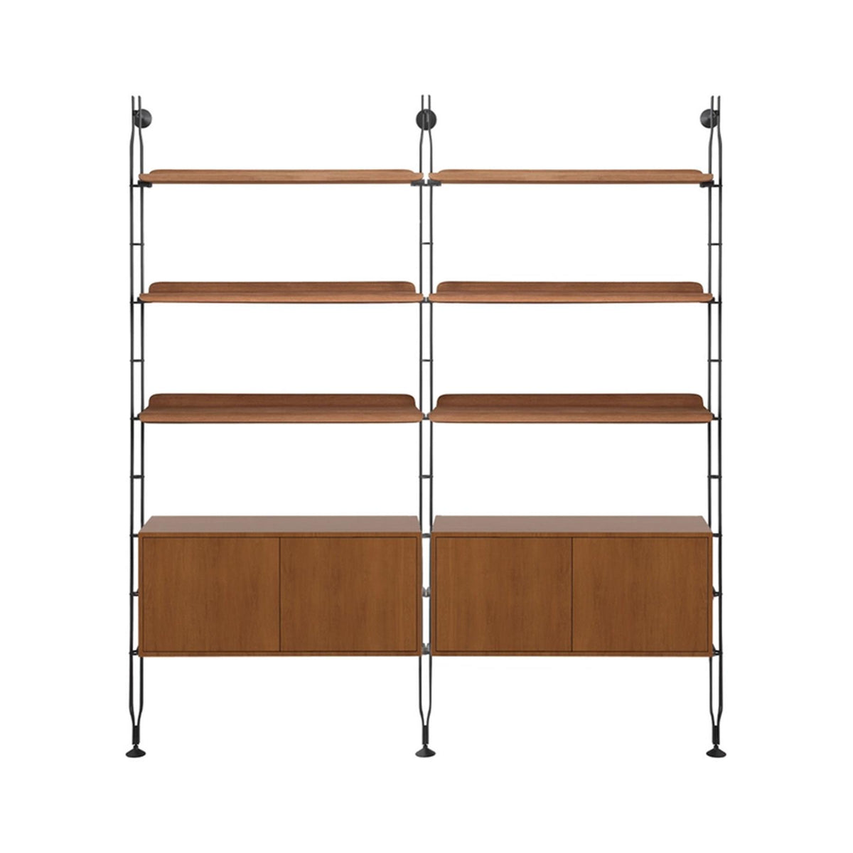 Kartell Adam Wood Double Book Case With Container