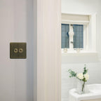 Soho Lighting Charterhouse Collection 2 Gang Toggle Switch 2-Way Antique Brass