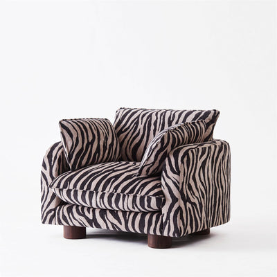 Dusty Deco Miles Armchair Zebra