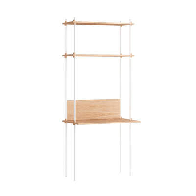 MOEBE Single Shelving System with Desk