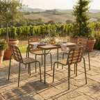 Normann Copenhagen Vig Wood Garden Dining Set - Small - Curated by Holloways of Ludlow