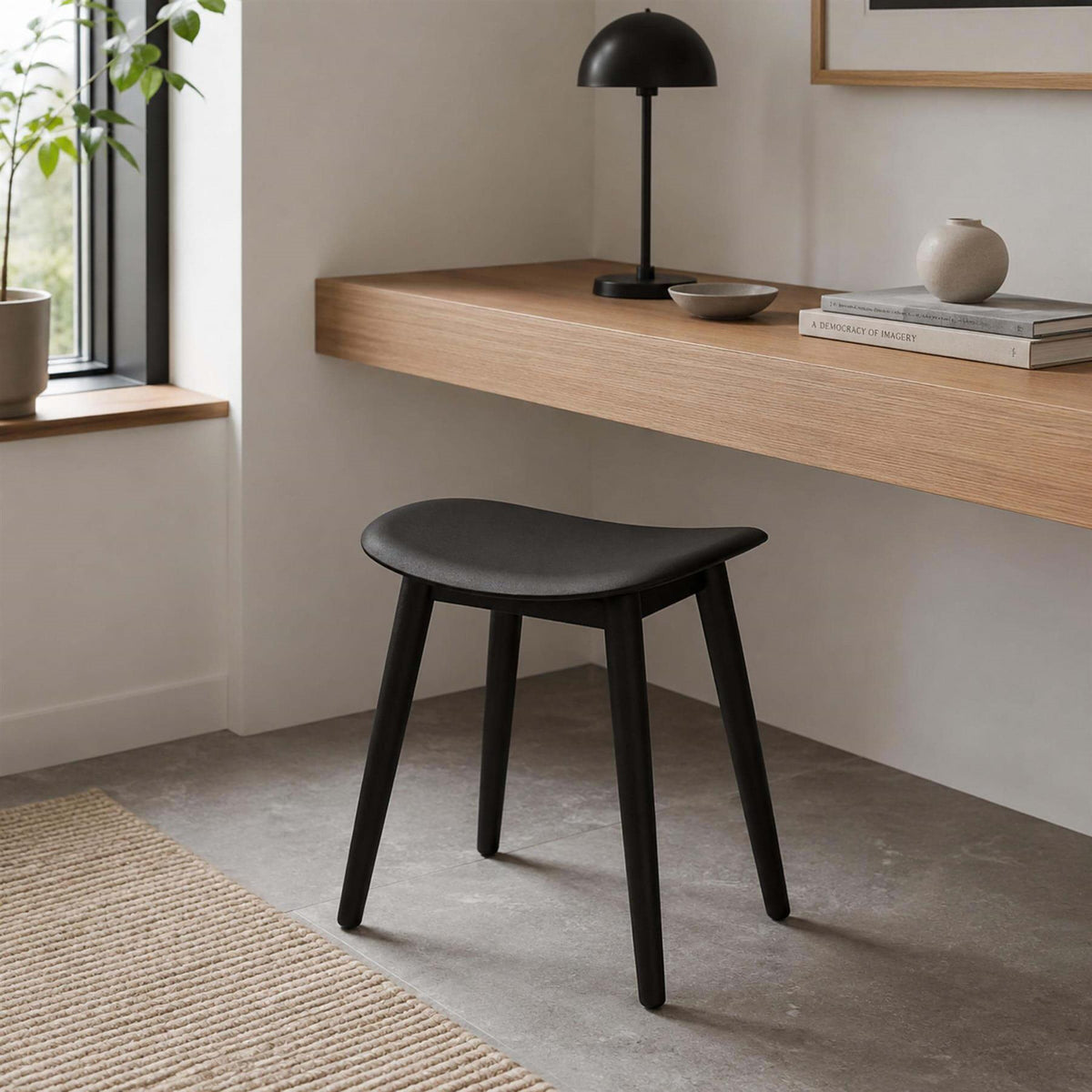 Muuto Fiber Stool with Wood Base