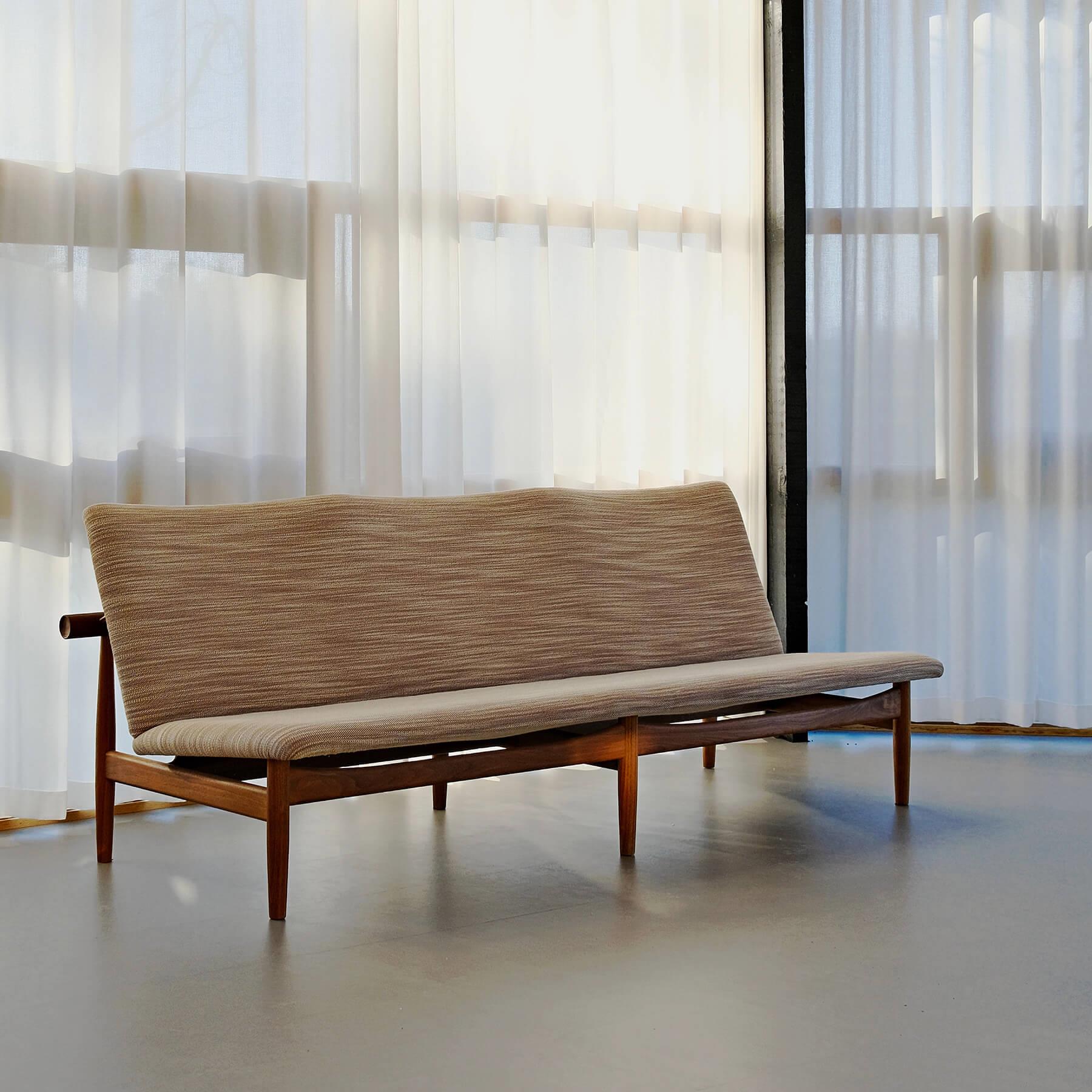 Finn Juhl The Japan 3 Seater Sofa in Walnut