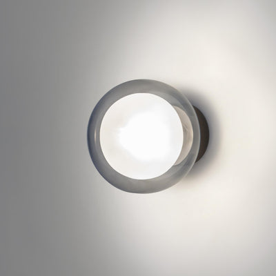 Ex-Display TOOY Nabila Wall / Ceiling Light - Small, Black Chrome with Smoke Glass