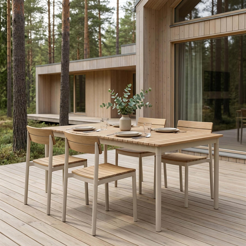 Fritz Hansen Pelagus Garden Dining Set - Medium - Curated by Holloways of Ludlow