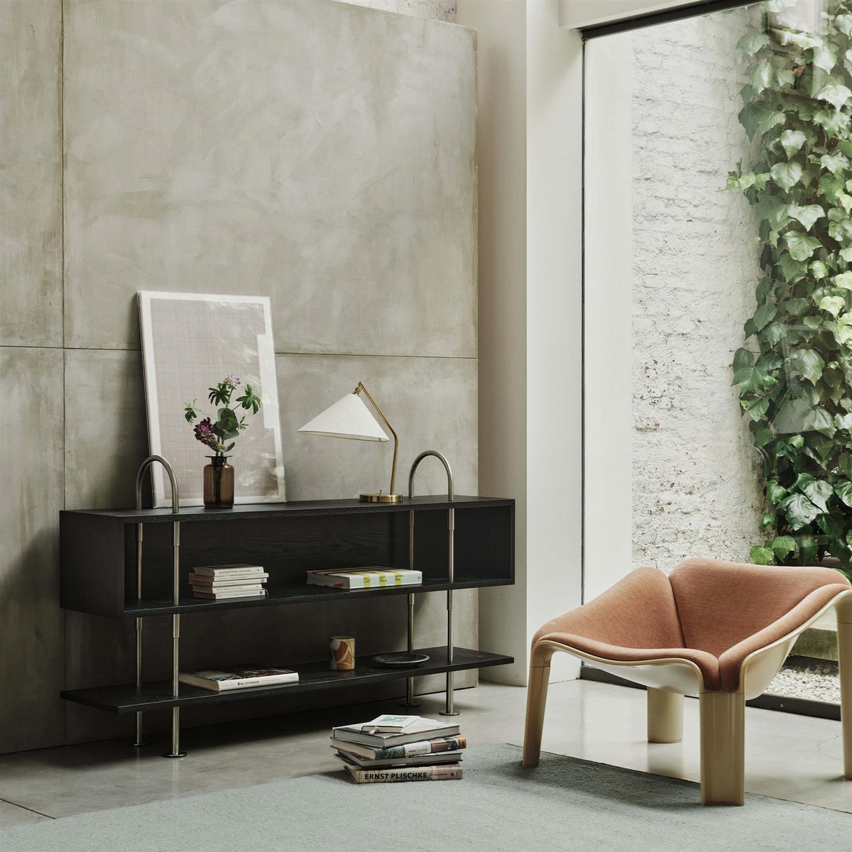 GUBI Grashoppa Lamp with Fabric Shade