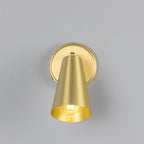 Mullan Lighting Cashel Adjustable Brass Cone Wall Light with Switch