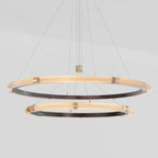 J. Adams Strata Circular Two-Tier Pendant Light