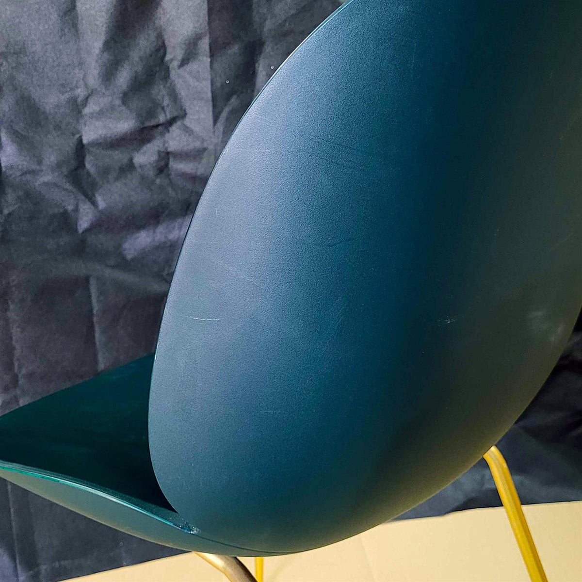 Ex-Display GUBI Beetle Dining Chair - Conic Base - Brass Base, Dark Green **STORE COLLECTION ONLY**
